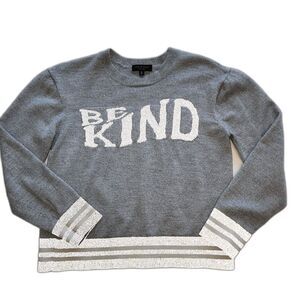Rag & Bone Grey Reflective Be Kind Cropped Sweatshirt Size M